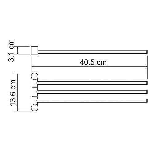 Полотенцедержатель поворотный WasserKRAFT Exter K-1533 купить в интернет-магазине сантехники Sanbest