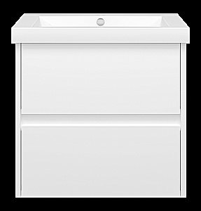 Тумба с раковиной Misty Алиса - 58 Э-Али01058-011П2Я белая для ванной в интернет-магазине Sanbest