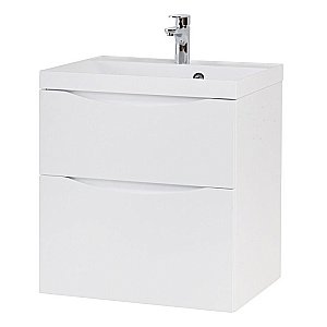 Тумба с раковиной BelBagno MARINO H60-2C-SO-BL-P 60 Bianco Lucido для ванной в интернет-магазине Sanbest
