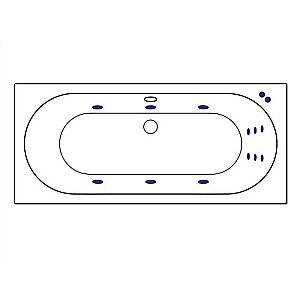 Ванна акриловая EXCELLENT Oceana Slim LINE WAEX.OCE18S.LINE.CR 180x80 белая с гидромассажем купить в интернет-магазине Sanbest