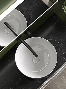 Тумба с раковиной Sancos SNOB R 100 со столешницей, белая матовый для ванной в интернет-магазине Sanbest