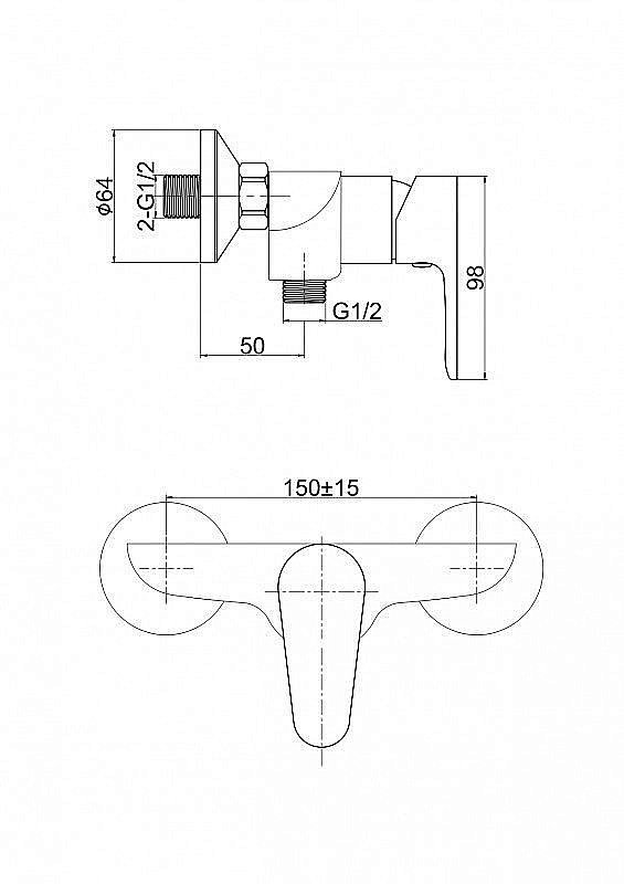 Смеситель для душа Cersanit CERSANIA 63032 купить в интернет-магазине сантехники Sanbest