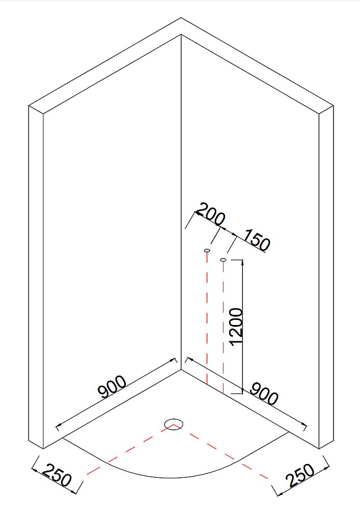 Душевая кабина Taliente TA-9091M 90х90 стекло рифленое купить в интернет-магазине Sanbest