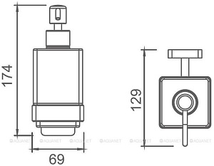 Диспенсер Aquanet 6581 246610 купить в интернет-магазине сантехники Sanbest