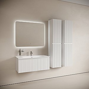 Тумба с раковиной Sancos CODE CD100W/CN13003 100 белая для ванной в интернет-магазине Sanbest