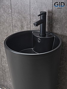 Раковина напольная Gid Nb131bm черная купить в интернет-магазине Sanbest