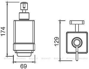 Диспенсер Aquanet 6581 246610 купить в интернет-магазине сантехники Sanbest