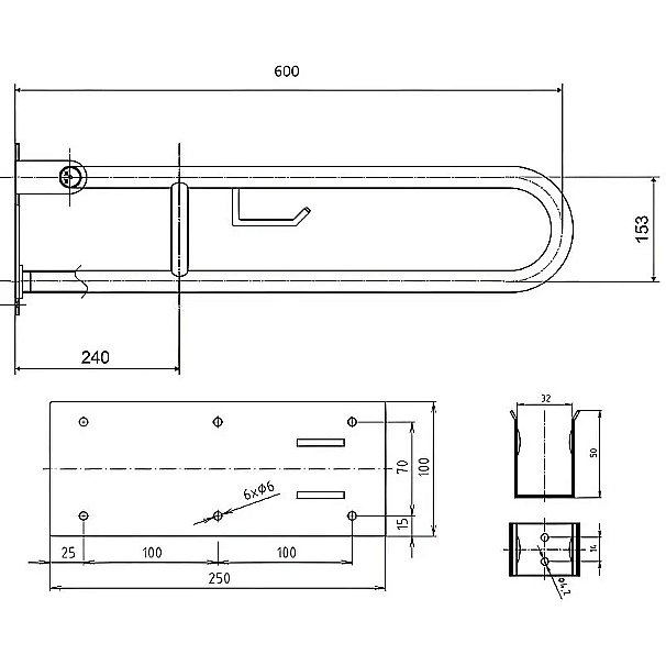 Поручень Bemeta Help 301406274 белый купить в интернет-магазине сантехники Sanbest