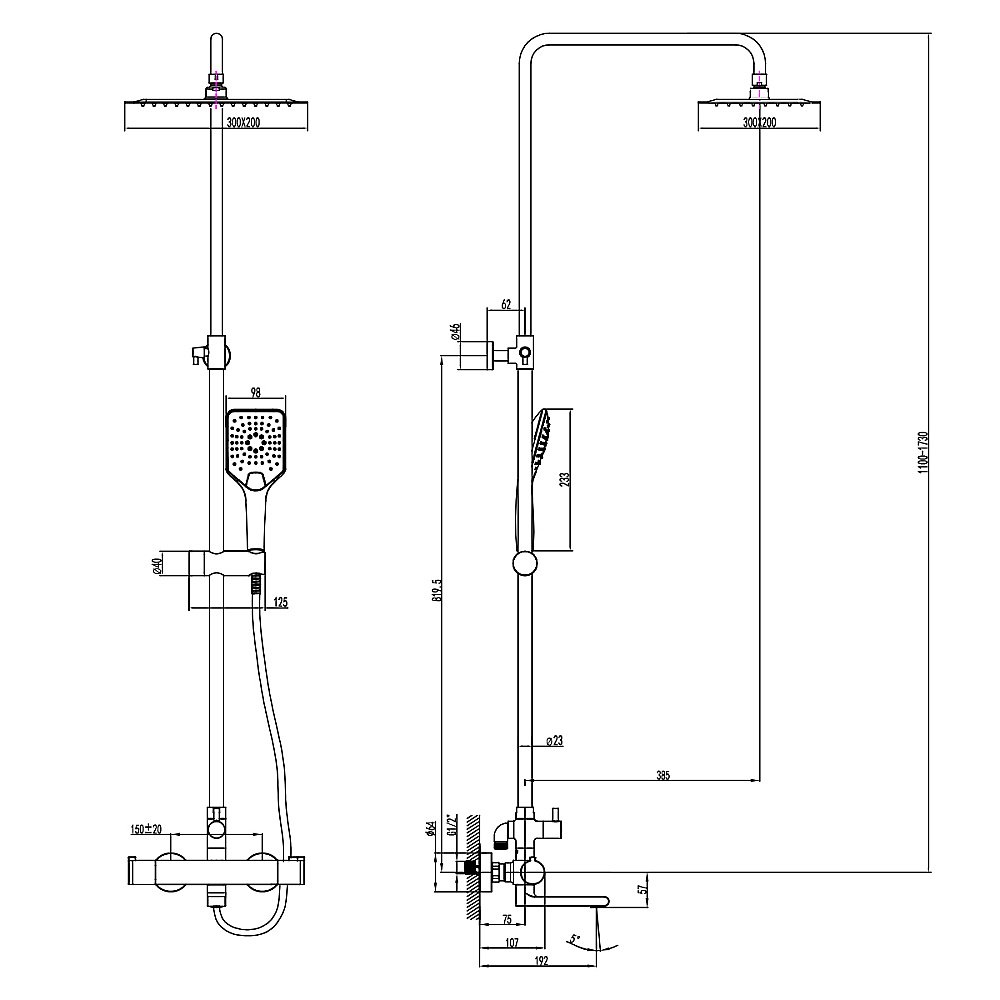 Душевая система Lemark Yeti LM7862C купить в интернет-магазине сантехники Sanbest