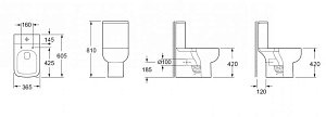 Унита-компакт BelBagno Aurora BB8604CPR/SC+BB8604T безободковый, с крышкой микролифт, с бачком купить в интернет-магазине Sanbest