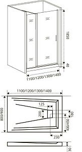 Душевая дверь Good Door FANTASY WTW-100-С-CH купить в интернет-магазине Sanbest