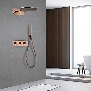 Душевая система ABBER Wasser Kreis AF8151RG розовое золото купить в интернет-магазине сантехники Sanbest