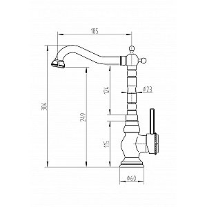 Смеситель для кухни Milacio Pekin MC.500.BBR черная бронза купить в интернет-магазине сантехники Sanbest