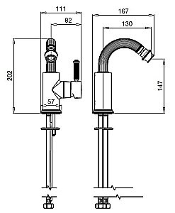 Смеситель для биде Cezares OLIMP-BSM2-01-L хром купить в интернет-магазине сантехники Sanbest