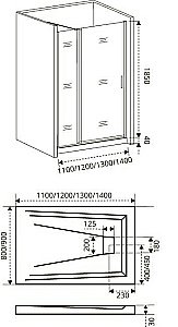 Душевая дверь Good Door FANTASY WTW-100-С-CH стекло прозрачное купить в интернет-магазине Sanbest