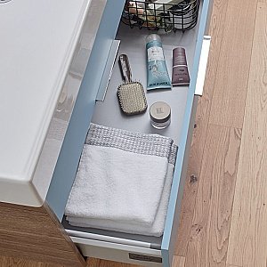 Тумба с раковиной Jacob Delafon VIVIENNE 60 дуб Давос натуральный/белый глянцевый для ванной в интернет-магазине Sanbest