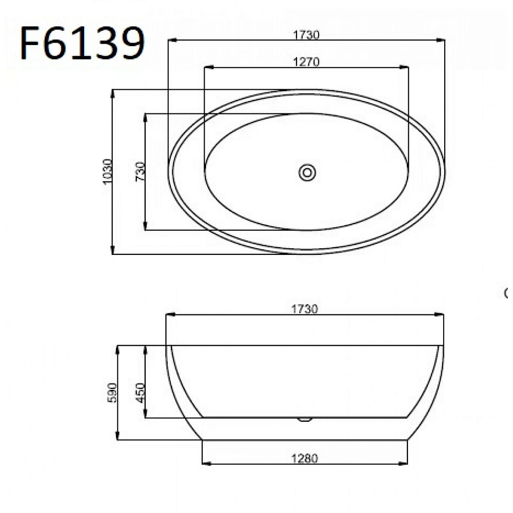 Ванна Frank 173х103 F6139 White купить в интернет-магазине Sanbest