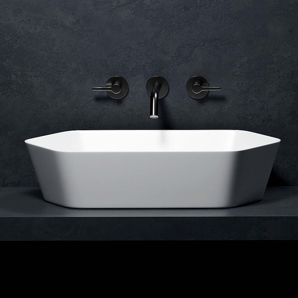 Раковина Abber Rechteck 61 AC2223 белая купить в интернет-магазине Sanbest