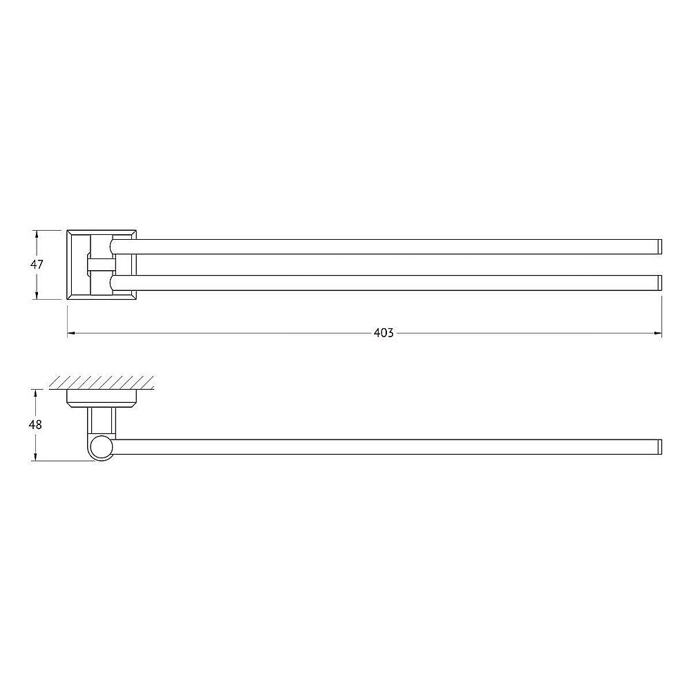 Полотенцедержатель двойной поворотный ARTWELLE HAGEL 40 9931 купить в интернет-магазине сантехники Sanbest