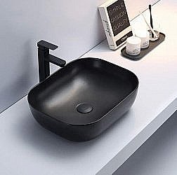 Раковина накладная CeramaLux NC 49 78104MB черная матовая купить в интернет-магазине Sanbest