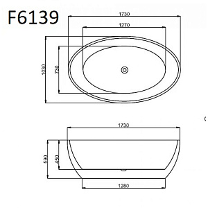 Ванна Frank 173х103 F6139 White купить в интернет-магазине Sanbest