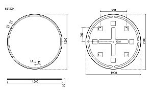 Зеркало Sancos Bella BE1200 белое в ванную от интернет-магазине сантехники Sanbest