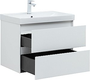 Тумба с раковиной Aquanet Альтера 337155 70 белый матовый для ванной в интернет-магазине Sanbest