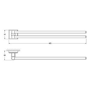 Полотенцедержатель двойной поворотный ARTWELLE HAGEL 40 9931 купить в интернет-магазине сантехники Sanbest