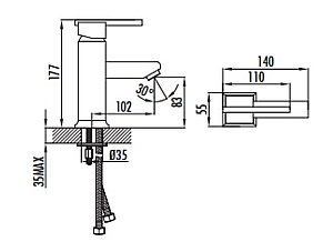 Смеситель для раковины Creavit Svida SV1440 купить в интернет-магазине сантехники Sanbest