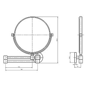 Зеркало косметическое Langberger Burano 70485 купить в интернет-магазине сантехники Sanbest