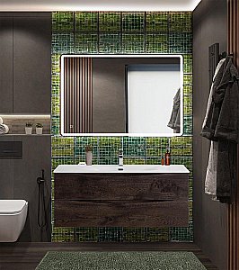 Тумба с раковиной BelBagno MARINO-CER-N-1200-2C-SO-RNG-P Rovere Nature Grigio для ванной в интернет-магазине Sanbest