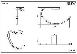 Набор аксессуаров Black&White Gravity GA-7710C хром купить в интернет-магазине сантехники Sanbest