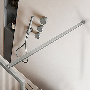 Душевое ограждение Vincea Walk-In 90 VSW-1HP900FLBN стекло рифленое/профиль никель брашированный купить в интернет-магазине Sanbest