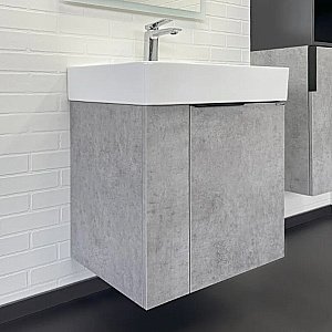 Тумба с раковиной Comforty Асти 60 00-00019191 светлый бетон для ванной в интернет-магазине Sanbest