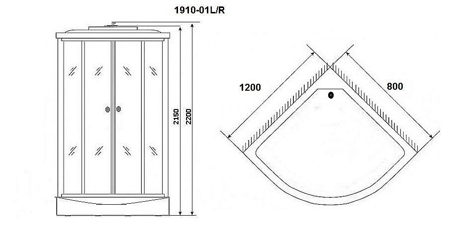Душевая кабина Niagara Ultra NG-1910 80х80 купить в интернет-магазине Sanbest