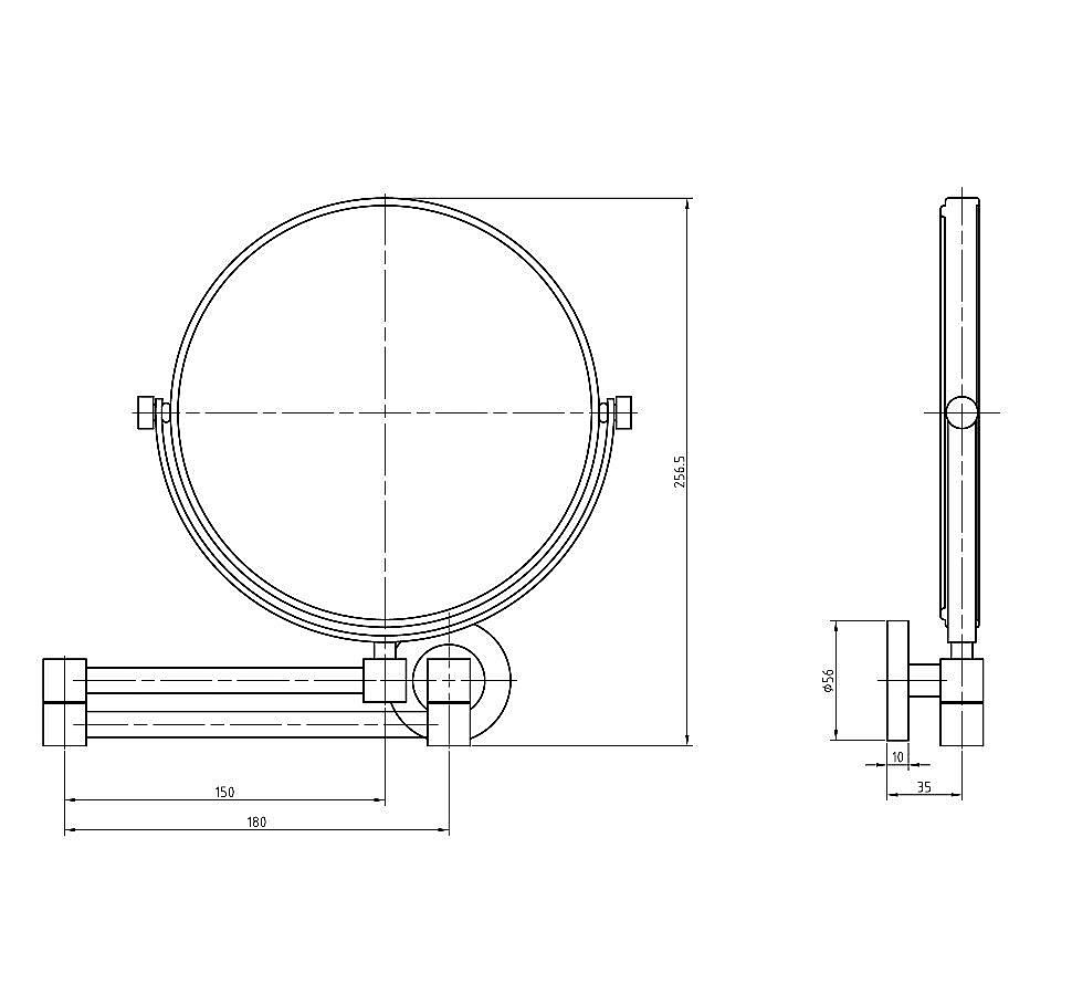 Зеркало косметическое Langberger Burano 70485 купить в интернет-магазине сантехники Sanbest