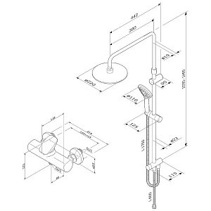 Душевая колонна AM.PM Spirit V2.0 F40870A24 купить в интернет-магазине сантехники Sanbest