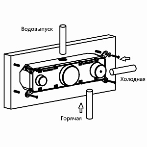 Душевая система Vincea VSFW-422T1MB черная матовая купить в интернет-магазине сантехники Sanbest