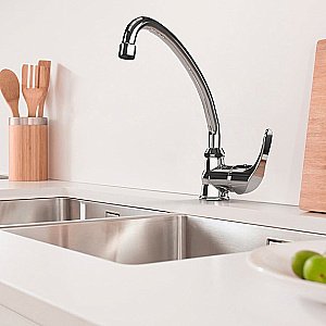 Смеситель для кухни PAINI Jolly 69CR592ZLMKM хром купить в интернет-магазине сантехники Sanbest