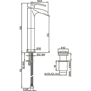 Смеситель для раковины PAINI Ovo 86CR211LLWFSSSRKM хром купить в интернет-магазине сантехники Sanbest