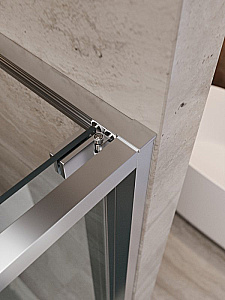 Душевая дверь Cezares LUX 130 B-FS-11-130-C-CR стекло прозрачное/профиль хром купить в интернет-магазине Sanbest