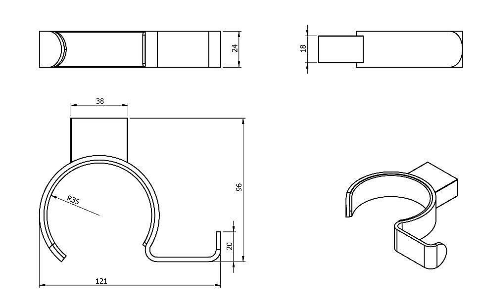 Держатель для фена Langberger Accessories 28091A купить в интернет-магазине сантехники Sanbest