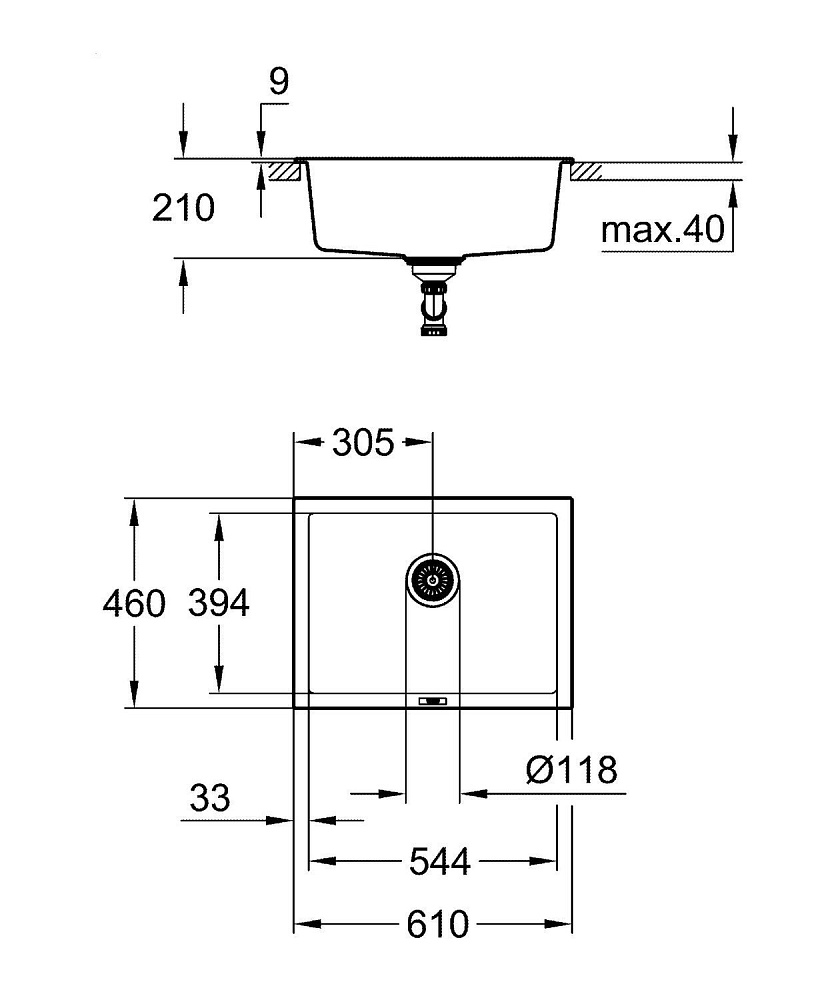 Мойка для кухни Grohe K700U Composite 31655AP0 купить в интернет-магазине сантехники Sanbest