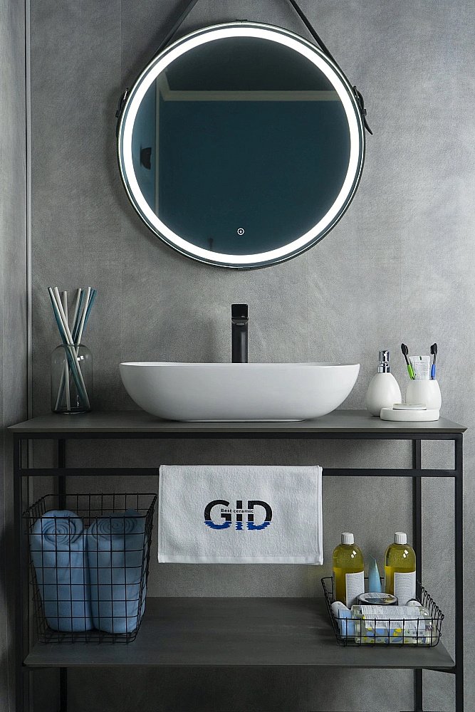 Раковина накладная Gid Lago 56 N9234 51133 белая купить в интернет-магазине Sanbest