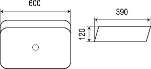 Накладная раковина WeltWasser WW ELBACH 22434 60 белая купить в интернет-магазине Sanbest