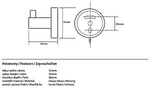 Крючок Bemeta Dark 104106020 купить в интернет-магазине сантехники Sanbest