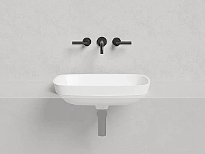 Раковина врезная сверху столешницы Salini MAREA 02 1802202M 59,8 из искусственного камня S-Stone, белая матовая купить в интернет-магазине Sanbest