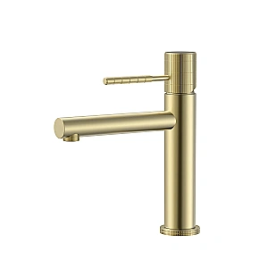 Смеситель для раковины GID Edessa SS070-GB-K золото матовое купить в интернет-магазине сантехники Sanbest