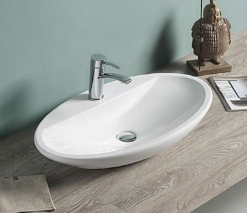 Раковина накладная Ceramalux N 72 9435 белая купить в интернет-магазине Sanbest