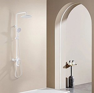 Душевая система ABBER Weiss Insel AF8016FWL белый матовый купить в интернет-магазине сантехники Sanbest